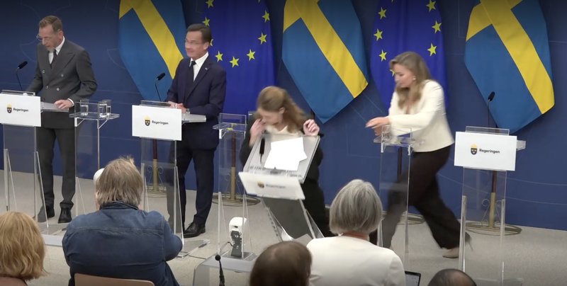 Foto: Skärmavbild Regeringskansliet pressträff Foto: Skärmavbild Regeringskansliet pressträff